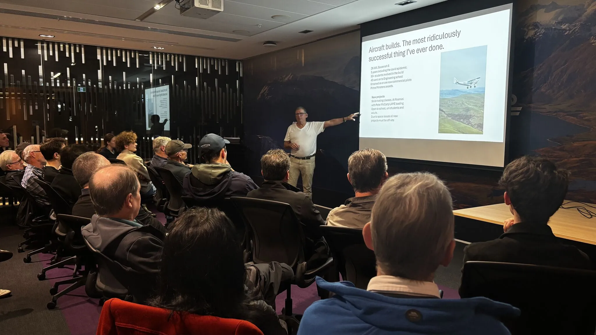 John presenting at the Royal Aeronautical Society monthly meet-up